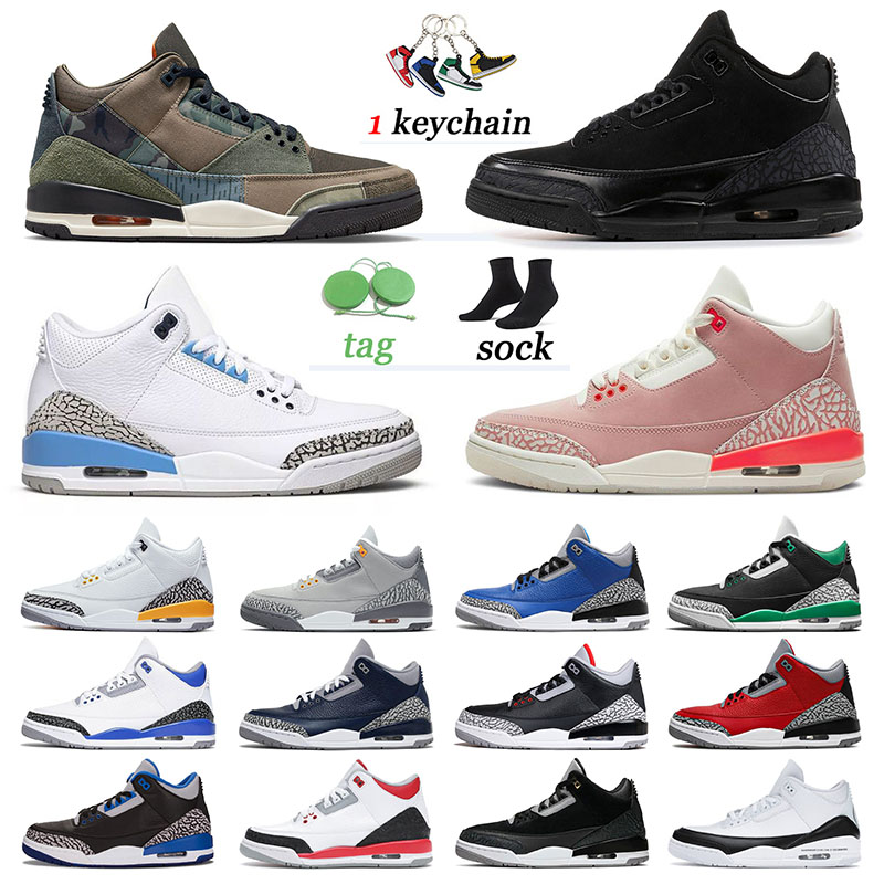 

aaa+ Quality Jumpman 3 3s Basketball Shoes Men The Gift Patchwork Georgetown New Black Cat Racer Blue Trainers Designer Sneakers UNC Fragment Sports Comfortable US 13, C17 40-47 new seoul