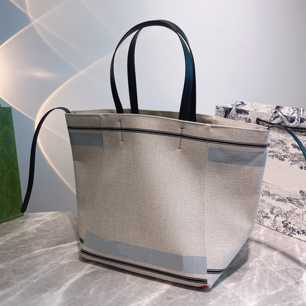 

Fashion Women Canvas Shopping Bags Designers Shoulder Bag Luxury Lady Handbags Totes Medium Size Contrast Color High Quality, This price option is not for sale.