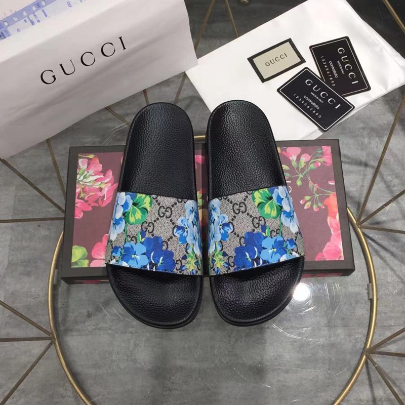

GUCCI Mens Designers Slides Womens Slippers Fashion Luxurys Designer Floral Slipper Leather Rubber Flats Sandals Summer Beach Shoes Loafers Gear Bottoms Sliders, 34
