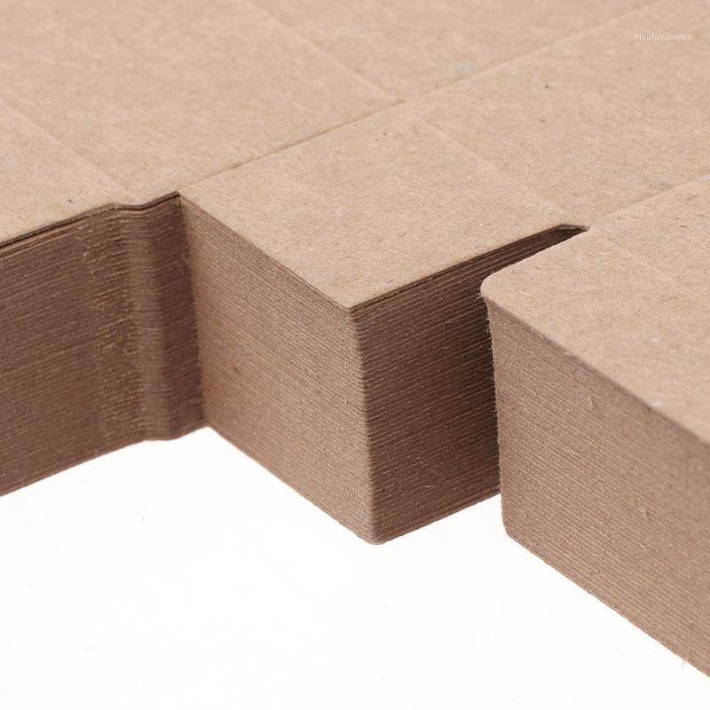 

Gift Wrap GXMA 50Pcs Brown Kraft Paper Box For Party Wedding Favors Candy Jewelry Packing
