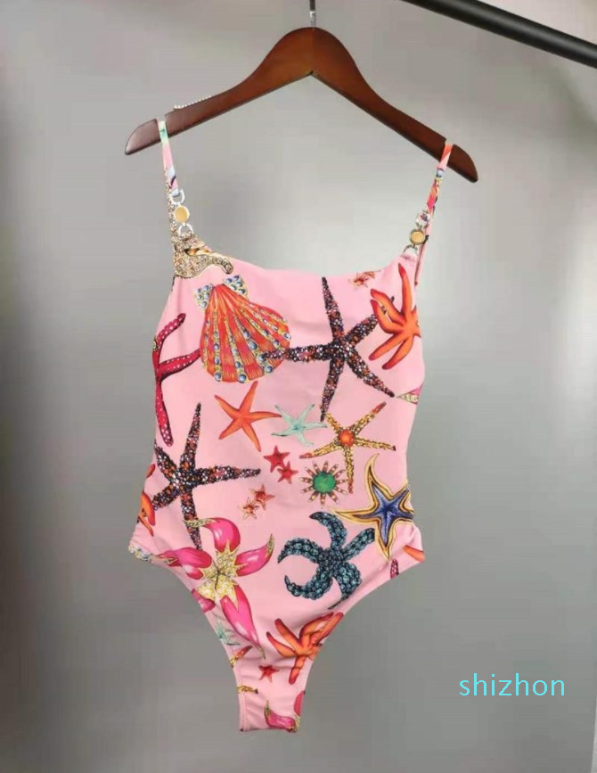 

Starfish swimsuit bikini suit ladies fashion swimsuit sexy pad, Pink