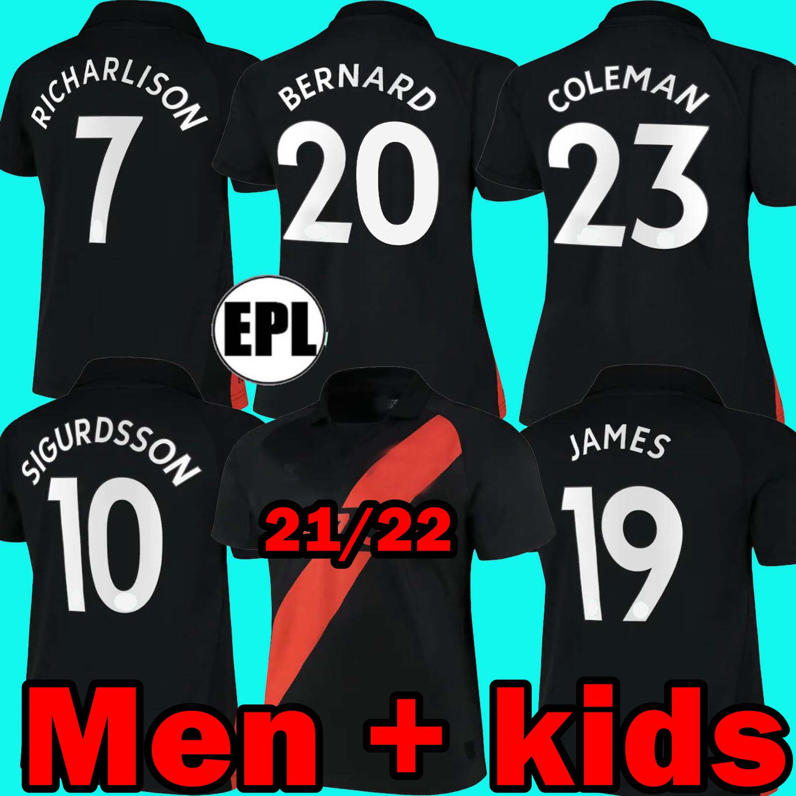

21  JAMES Soccer Jerseys Bernard ALLAN DOUCOURE Football Shirt Coleman 2021 Iwobi RICHARLISON goalie SIGURDSSON DIGNE Calvert-Lewin Men Kids Kit uniforms James 19, 21/22 away