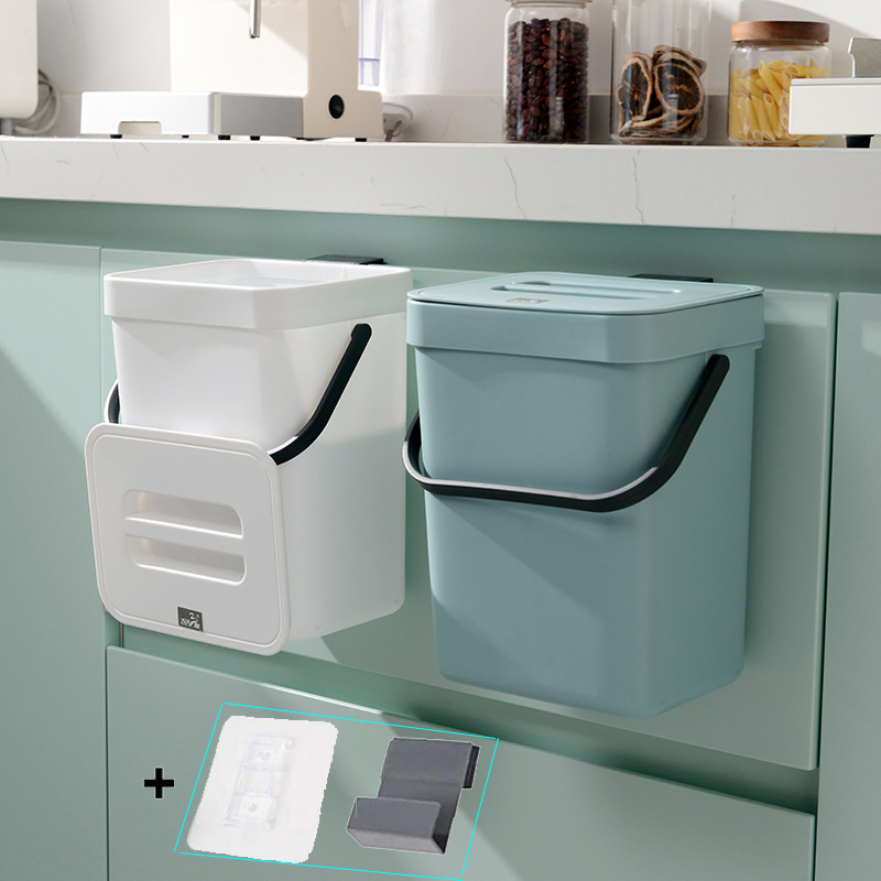 

Wa Mounted Foding Waste Bin Kitchen Cabinet Hanging Trash Can iving Room Door Garbage Can Car Storage Bucket Home Dustbin