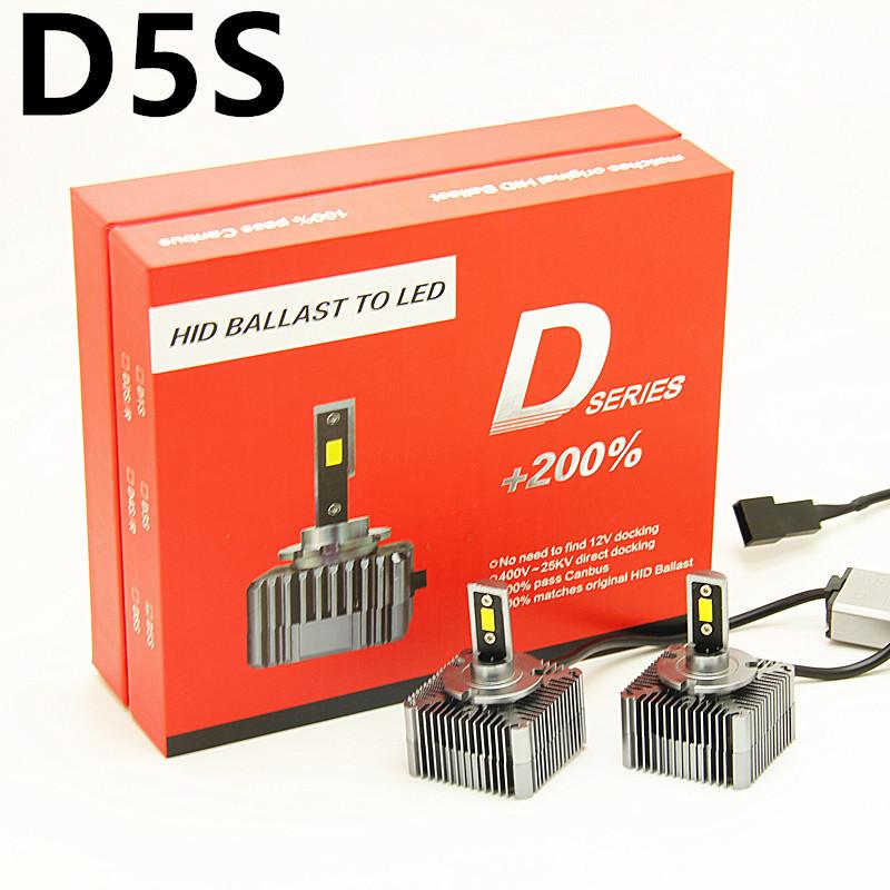 

Car Headlights 2pcs OEM Canbus D5S Led Headlight 12v 6000k White