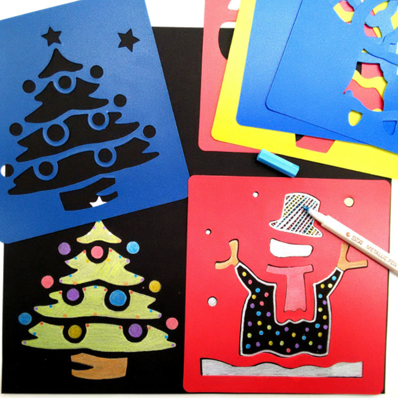 1 Set DIY Drawing Template Plastic Planner Stencils Hollow Templates Diary Scrapbook Cute Animal Chickens Ducks Stencil-image-690917638