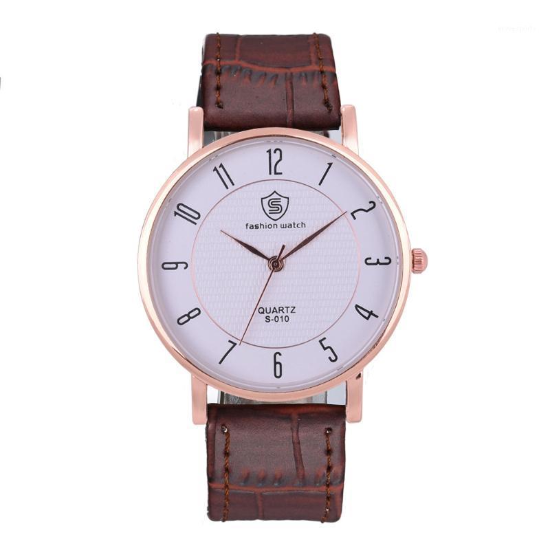 

Wristwatches Men's Digital Business Fashion Men Belt Quartz Watches Man, Brown