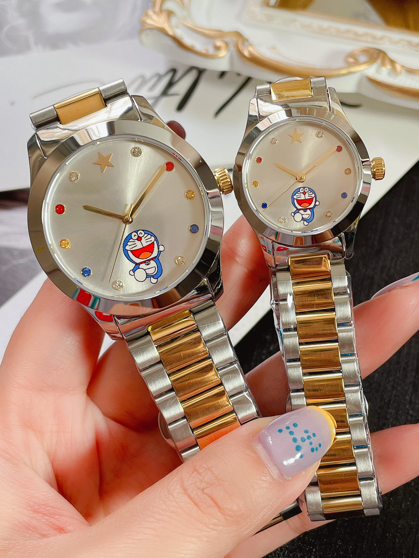 

Mens Watches Doraemon Unisex Fashion 2021 Style Nice Cute Lovely, Sliver yellow 26