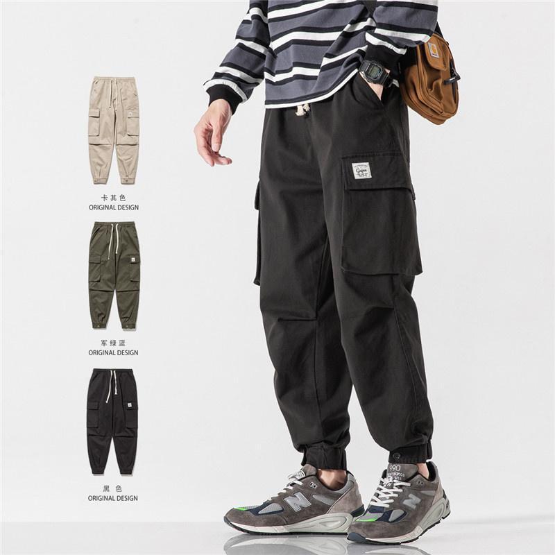 

Men's Pants Trendy Brand Autumn Ankle Banded Working Japanese Style Casual Long Versatile Korean, Black