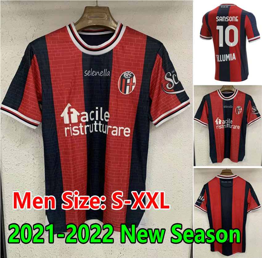 

2021 2022 BOLOGNA FC 1909 soccer jerseys 21 22 BFC maglia da calcio Sansone SANTANDER Orsolini DOMINGUEZ PALACIO Barrow Soriano SVANBERG home men football shirts