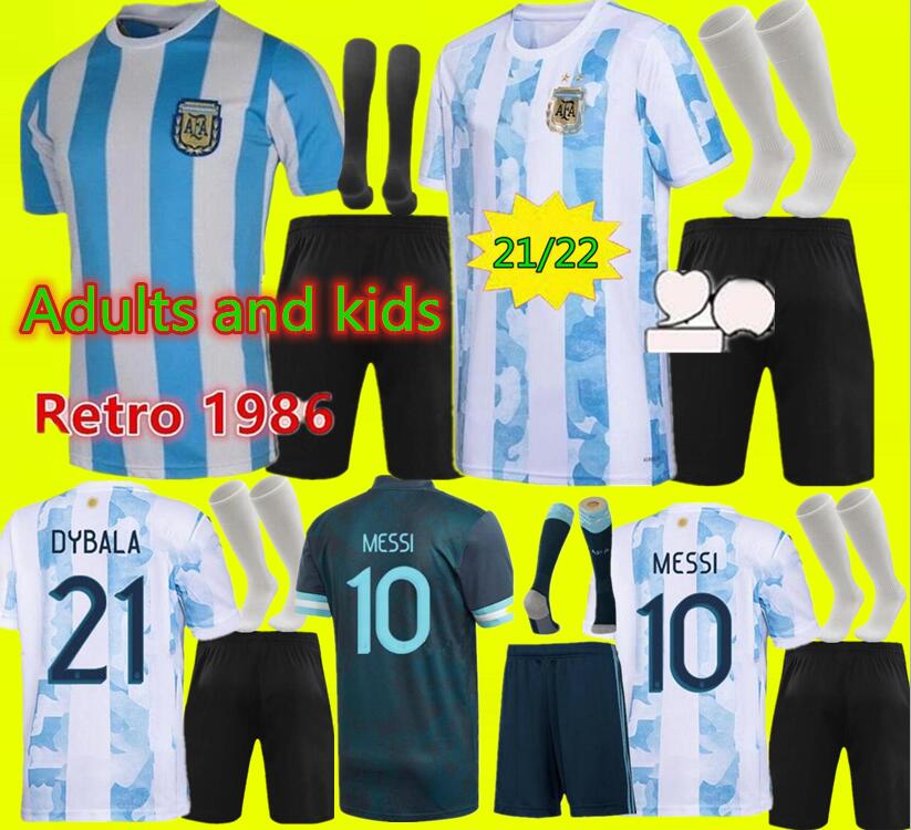 

Adults and kids 2022 Argentina football jerseys 21 22 Panama's away home Soccer Jerseys MESSI DYBALA AGUERO LO CELSO MARTINEZ TAGLIAFICO, Red