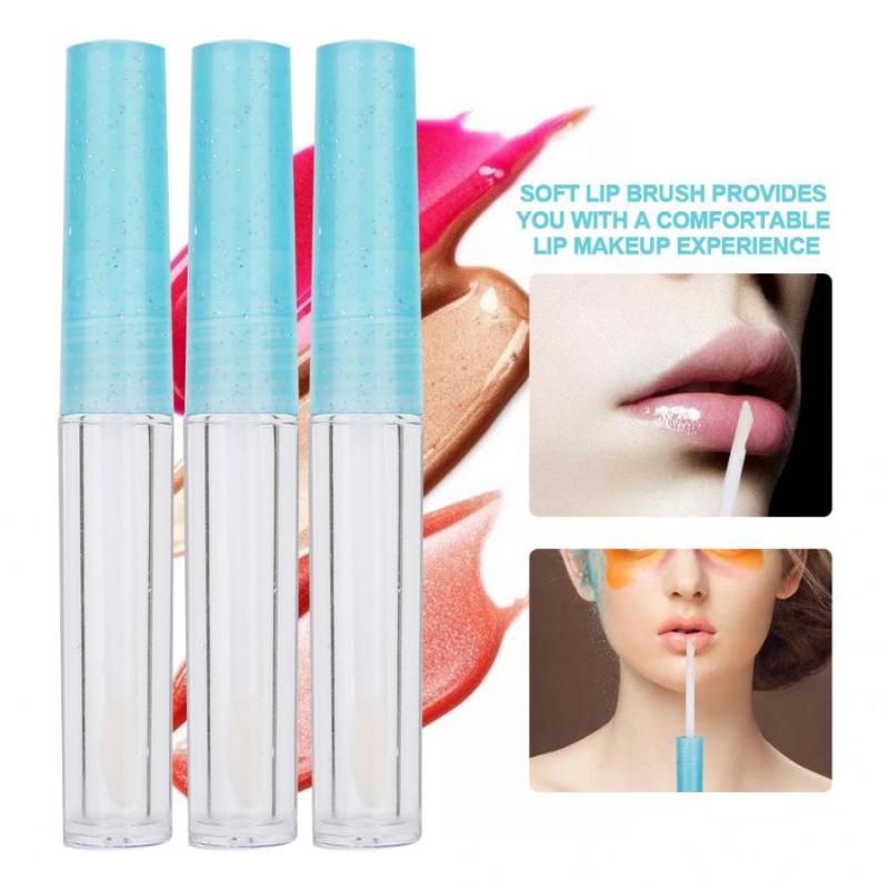 

20pcs Portable Refillable Lip Gloss Bottle Lightweight DIY Empty Oil Tube Container (1.3ml/pc Blue Cap) Bottles Storage & Jars