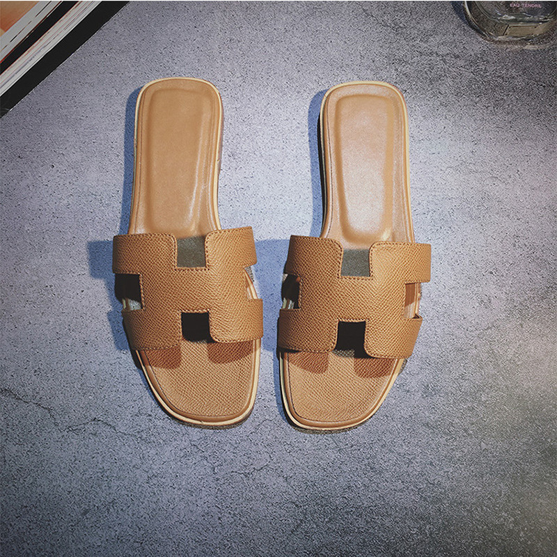 

2021 Oran Oasis leather sneaker Summer Sandals Stripes blooms Slide Pool flip flops Womens Luxury Slippers For Women Scuffs Beach loafers, Black;red