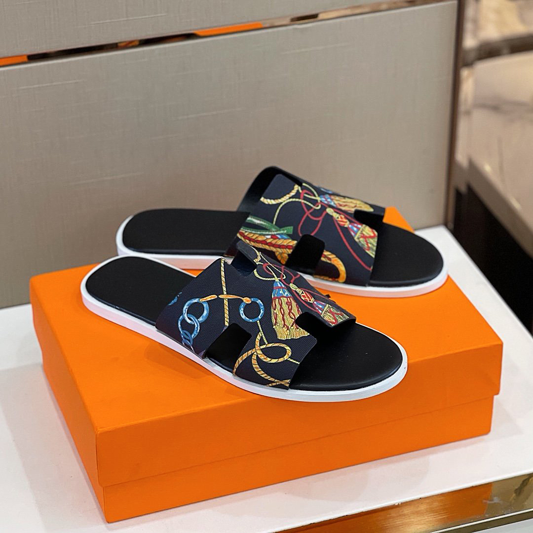 

2021ss Men Slides Summer Beach Outdoor Indoor Flat Sandals Slippers More Colors Options House Flip Flops With Original Box, As picture 6