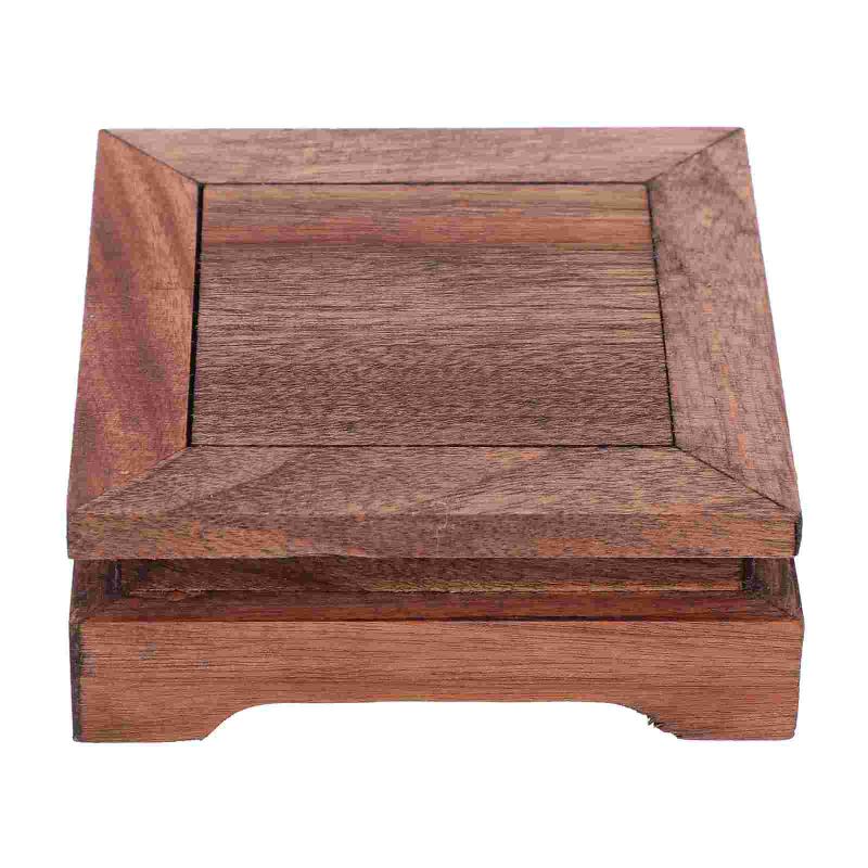 

Planters & Pots Wooden Storage Base Artware Rack Durable Antiques