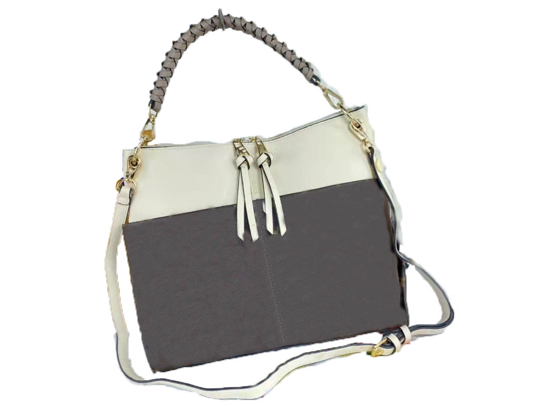 

2021 Classic Luxury Fashion Ladies Shoulder Bag Zipper Various Back Handbag Embossed Calfskin Canvas Tassel Crossbody Bags Free Ship, White#43170