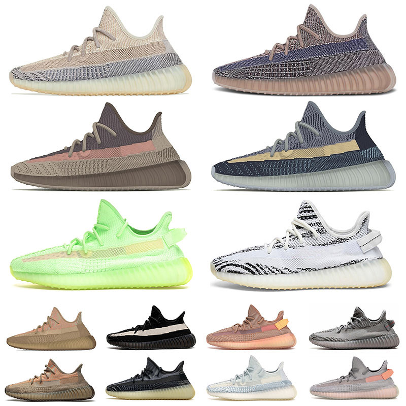 

36-48 Kanye Running Shoes for Men Women Ash Blue Israfil Eliada Refective Zebra Sesame Mens Womens Sports Sneakers 2021 Outdoor Trainers