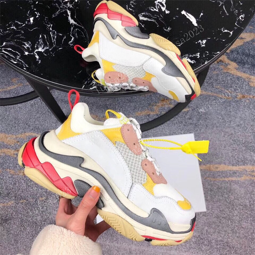 

Platform Trainers Paris Casual Shoes Triple S Layer Sole Trainers Dad Shoe Sneaker Black Oversized Mens Womens Fushia Pink Beige Runners Cha