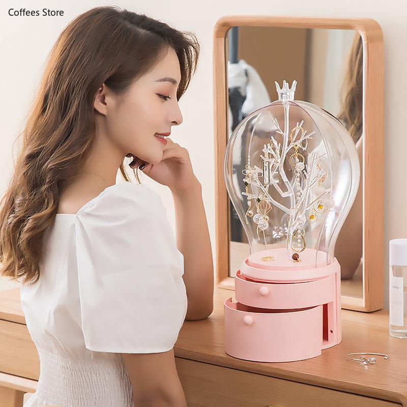 

Jewelry Storage Racks 2021 Plastic Bulb Shape Rack Necklace Earrings Holder Display Stand Boxes & Bins