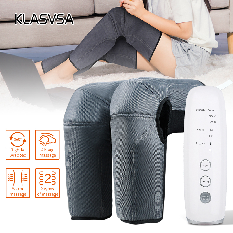 

Leg Air Compression Massager Heated for Thigh Knee and Calf Circulation 3 Intensities 2 Modes 2 Temperatures Massage Relaxation