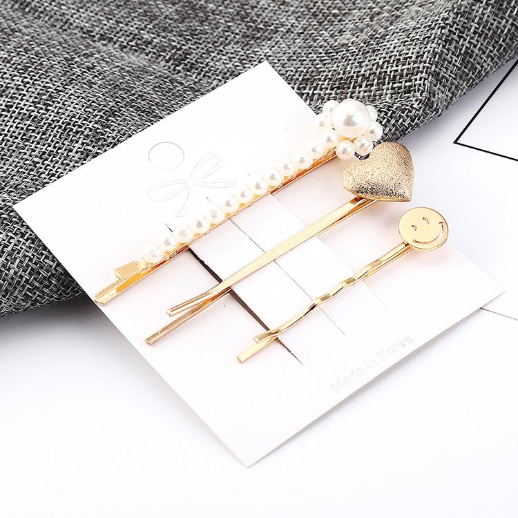 

Hair Clips & Barrettes 3Pcs/Set Fashion Pearl Clip For Women Girls Elegant Beauty Flower Barrette Stick Pins Tiara Ornaments 138776, Golden;silver