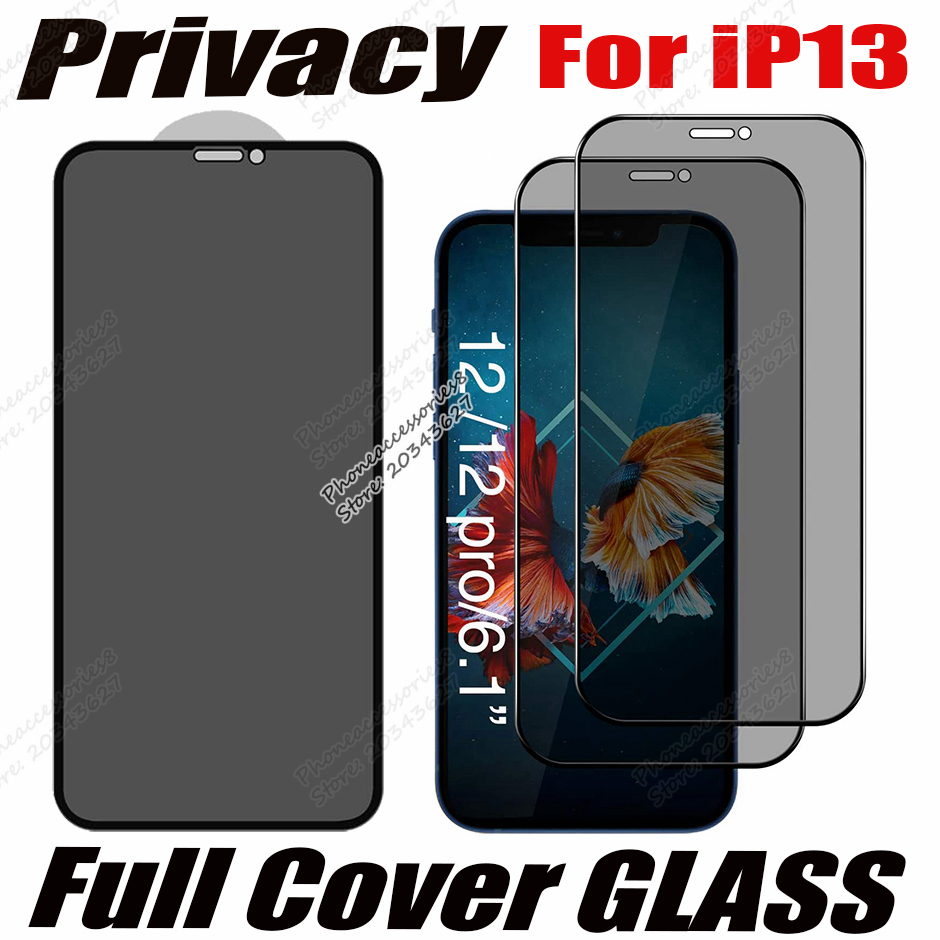 

anti-spy privacy Full Cover Tempered Glass protector for iPhone 13 12 mini 11 PRO MAX XR XS SE 6 7 8 Plus Samsung A12 A22 A32 A42 A52 A72 5G Anti-peeping Film