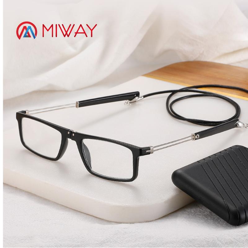 

Portable Folding Reading Glasses Women Men Retro Marble Presbyopic Eyeglasses Foldable Hanging Neck Presbyopia Sunglasses, White;black