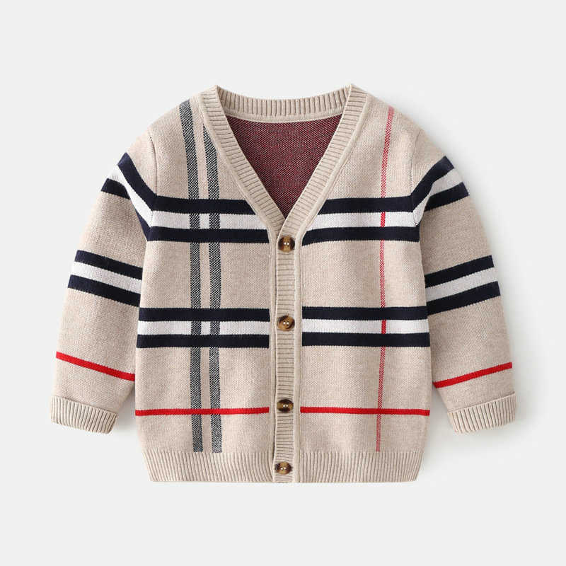 

Cardigan Sweater Fashion Boys Children Coat Casual Spring Baby School Outfits Kids Sweater Infant Clothes Outerwear, Khaki