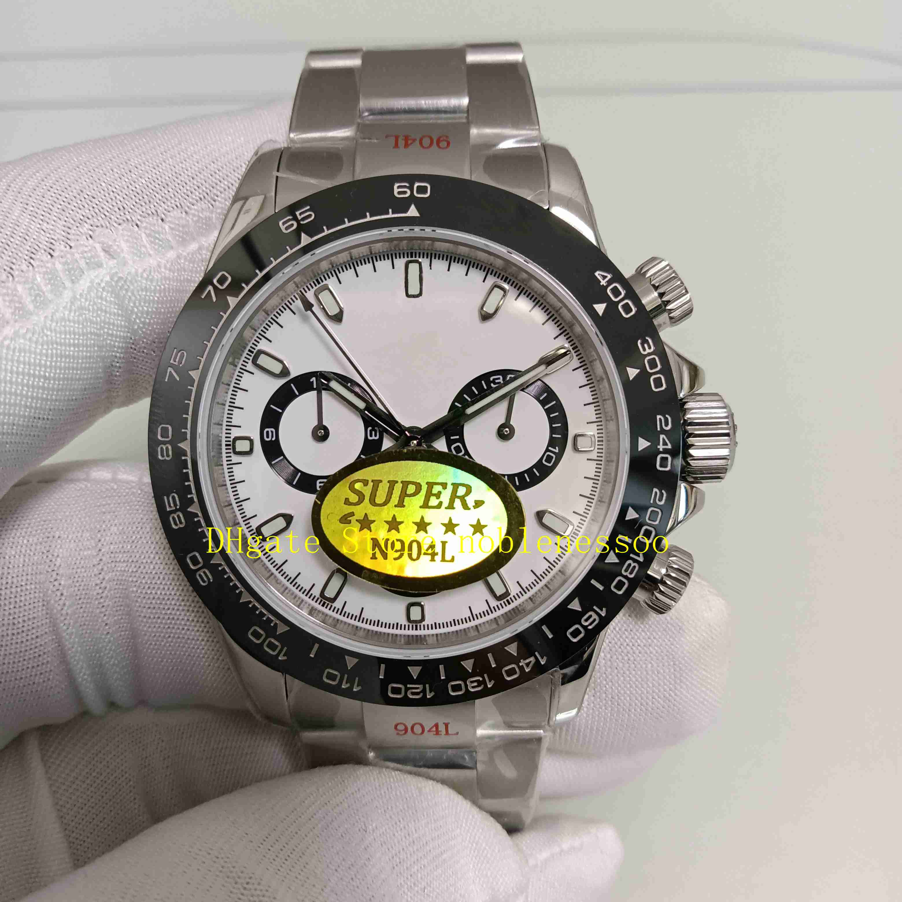 

3 Style Real Photo V5 N Factory Watch 904L Steel CAL.4130 Movement Mens 40mm 116500ln White Dial Ceramic Bezel 116500 Chronograph 116506 Sport Men NoobF Watches, 03