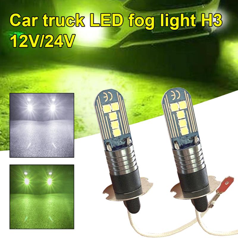 

Car Headlights LED Bulb 9-48V Fog Light H3 10LED Brake Backup Reversing Lamp Lime White Color Warning Accessories