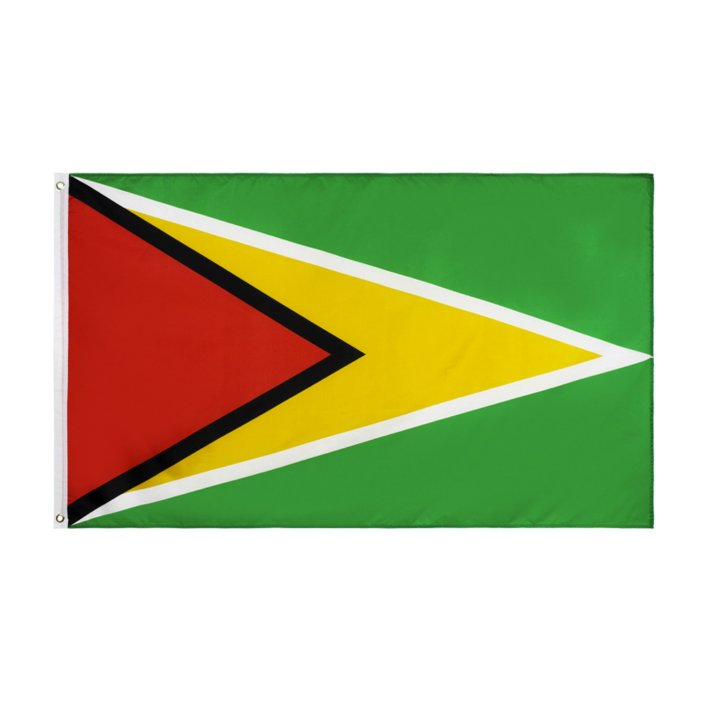 

Guyana National Flag For Decoration Retail Direct Factory Wholesale 3x5Fts 90x150cm Polyester Banner Indoor Outdoor Usage