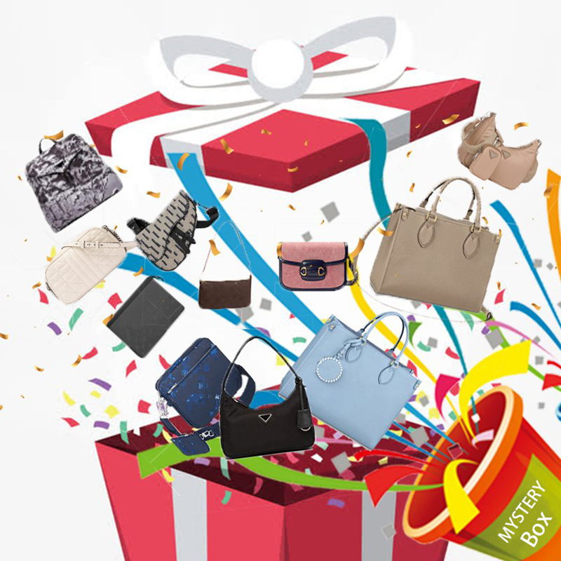 

2021 fashion bags Christmas mystery designer lucky box luxury handbag wallet messenger bag card package random style men and women surprise casual all-match gift