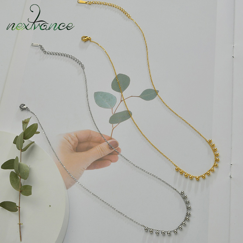 

Nextvance Beautiful Stainless Neckalces Steel Ball Chain Necklace for Women Girlfriend Collar Jewelry Gift