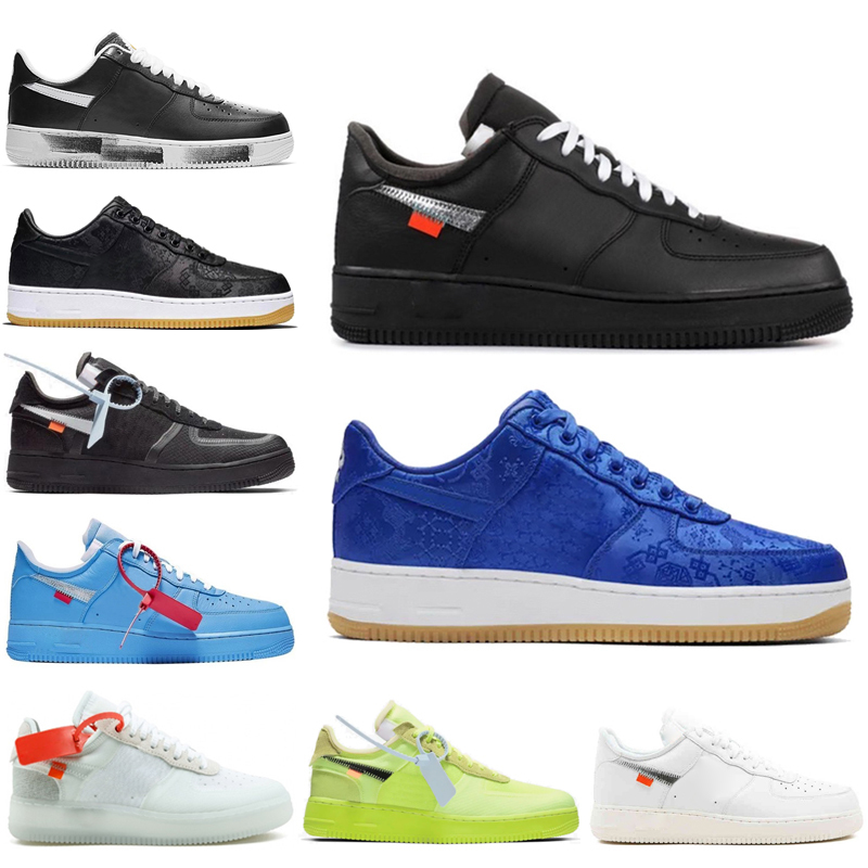 

2020 Forces Men Low Skateboard Shoes Cheap One Unisex 1 Knit Euro High Women All White Black Red Leather Trainer Sneaker 36-45