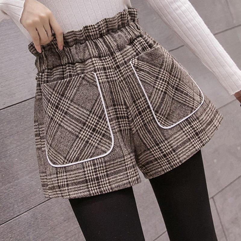 

110-160 Cm Spring Autumn Girls Fashion Plaid Shorts Baby Kids Children Clothes, Black