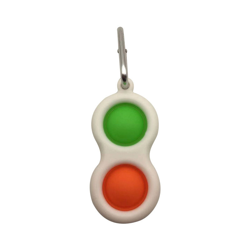 

Three Holes Pop Push Bubble Key chain Sensory Fidget Toy Colorful Mini Keychain Stress Reliever Toy Adult Kid Pop LLA513 607 T2