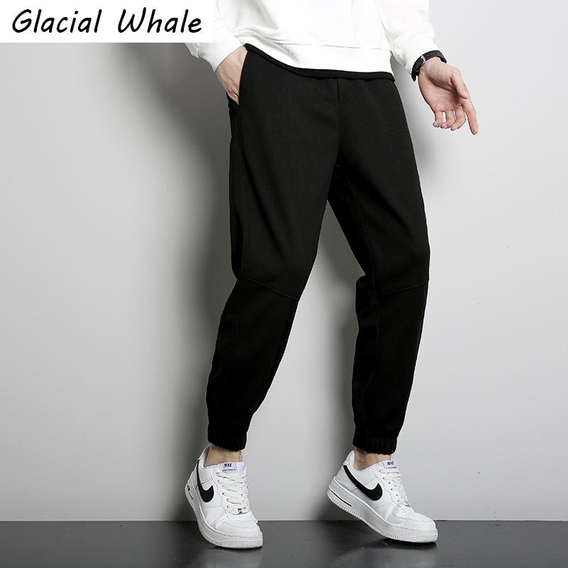 

Men's Pants GlacialWhale Mens Sweatpants Men 2022 Solid Baggy Joggers Japanese Streetwear Harajuku Trousers Casual Black Harem For