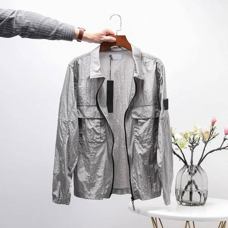 

Men Jacket Spring Summer Coats Man Fashion Top Street Style Ins Male Trench Coats Black Gray Color Gradient Casual Zipper 2021 High Quality, Contact customer service