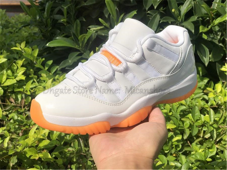 

11 Low 11s Basketball Shoe Bright WMNs Citrus Designer Outdoor Athletic Shoes Mens Womens White Orange Black Red Sports Sneakers US5-13, No shoes