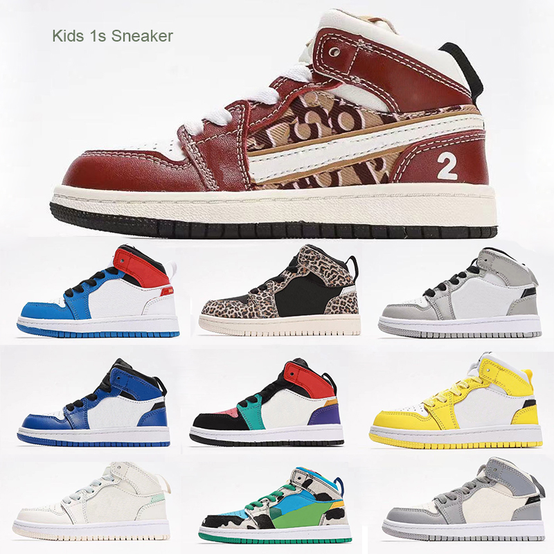 

Kids Bespokeinds x Sneakers Brown Light Smoke Grey Yellow Top 3s Bred Multi-color Game Royal White Infants Basketball Shoes Boys Little Childs Sneaker