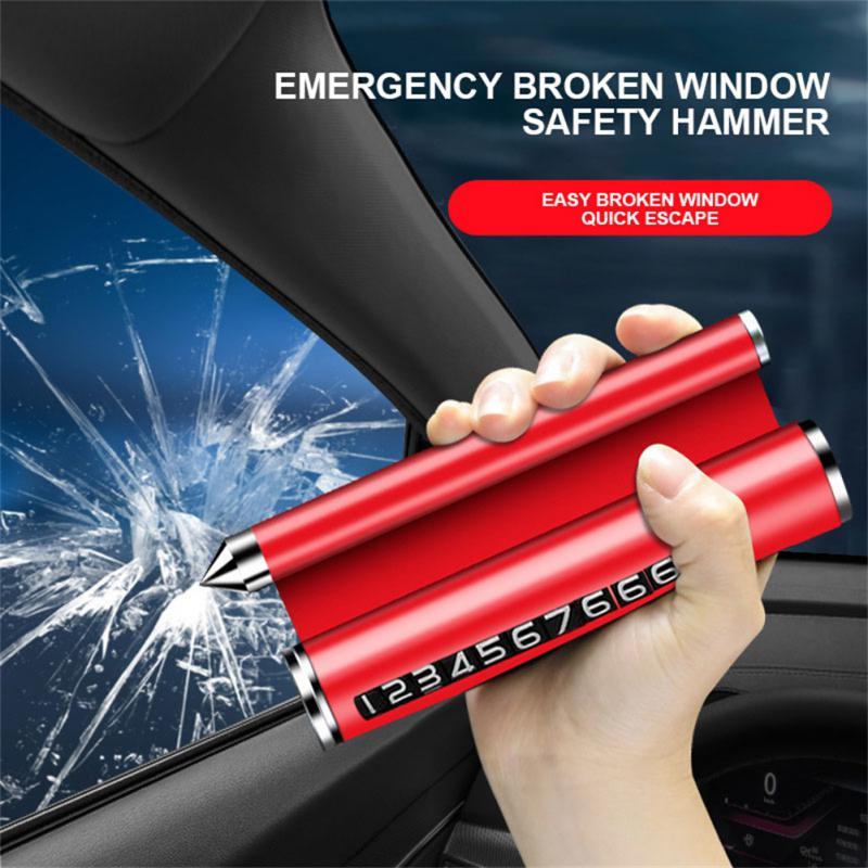 

Interior Decorations Car Temporary Parking Card Phone Number Plate Telephone Park Stop Sign Safety Hammer