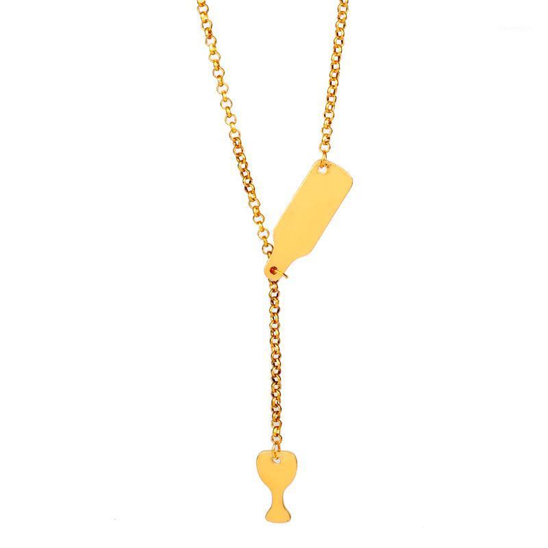 

Dongsheng Wholesale 12PCS Fashion Jewelry Charms Lariat Women's Wine Bottle And Glass Pendant Necklace-30 Chains