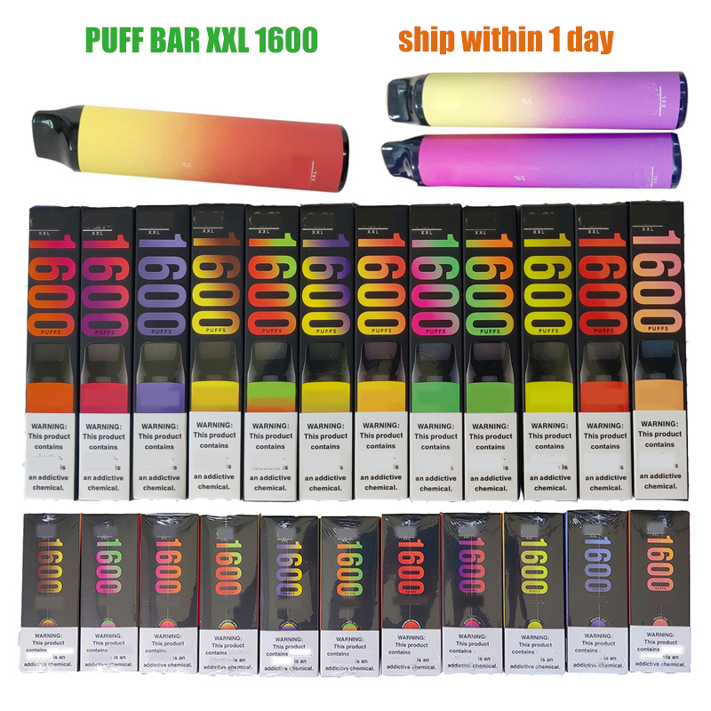 

puff Bar xxl 1600 disposable vape pen e cigarette 1000mah battery Vaporizer Pods Device 6.5ml Capacity