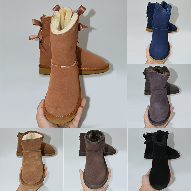

2021 boots australian shoes winter women boot classic fashion ladies girls womens booties Ankle Bailey Bow Mini Outdoor Warm Trainers Sneakers Designer Platform, Classic short boot - grey