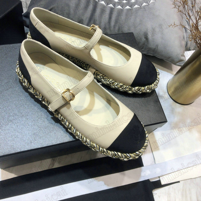 

Womens Flat Espadrilles Lambskin Leather Shoes Designer Luxurys Girls Summer Canvas Fisherman Chain Sneakers Casual Shoe, Customize