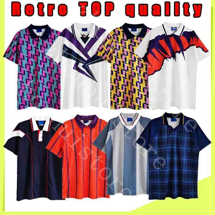 

1991 Retro Soccer Jersey GALLACHER World Cup equipment Home blue kits 96 98 classic Vintage SCOTLAND HENDRY LAMBERT MCALLSTER MCCOIST, Black;yellow