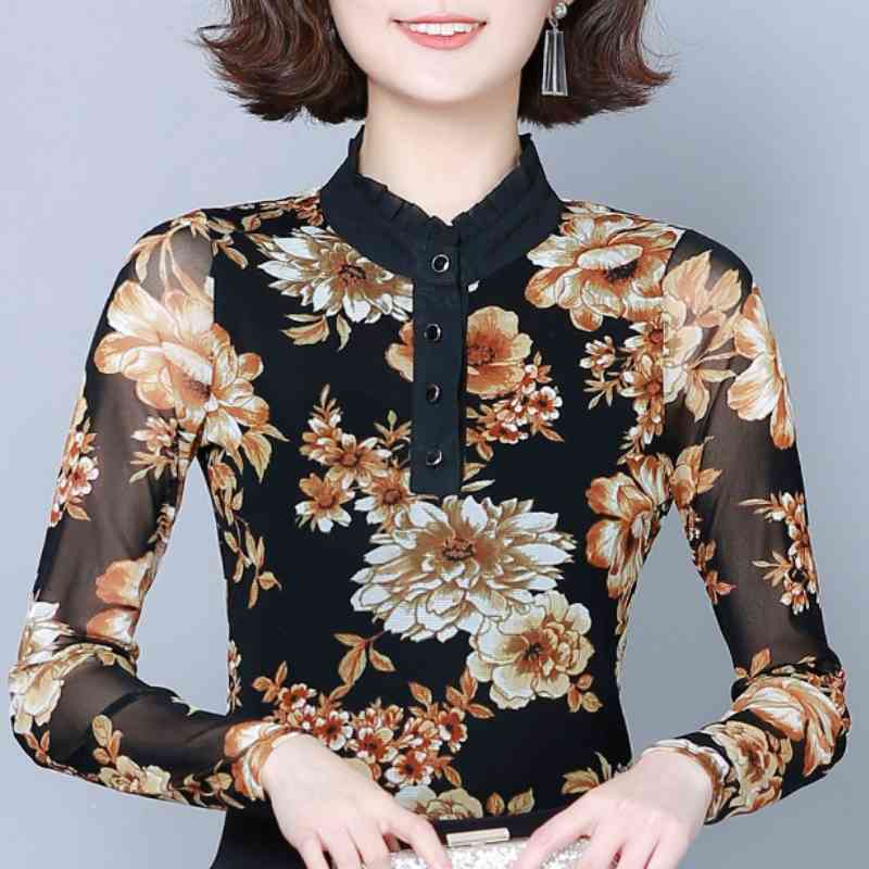 

Blusas Mujer De Moda Long Sleeve Women Shirts Floral Print Blouse Plus Size Women Tops Blusas Womens Tops And Blouses B994 210602