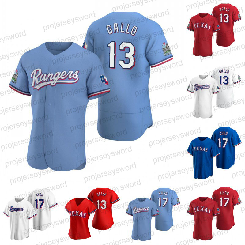 

Rangers Joey Gallo Jersey Texas Shin-Soo Choo Joely Rodriguez David Dahln Adolis Garcia Nick Solak Nate Lowe Andy Ibanez Brock Holt John Hicks Jonah Heim Jerseys, Womens blue s-xxl