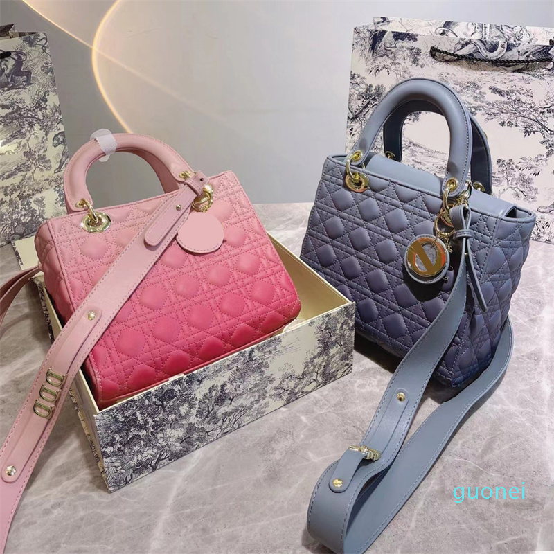 

Top Quality Women Luxurys Designers Bags Purse crossbody Brand handbag Square gradient gold buckle Princess bag Handbags Gifts for 2302, Blue