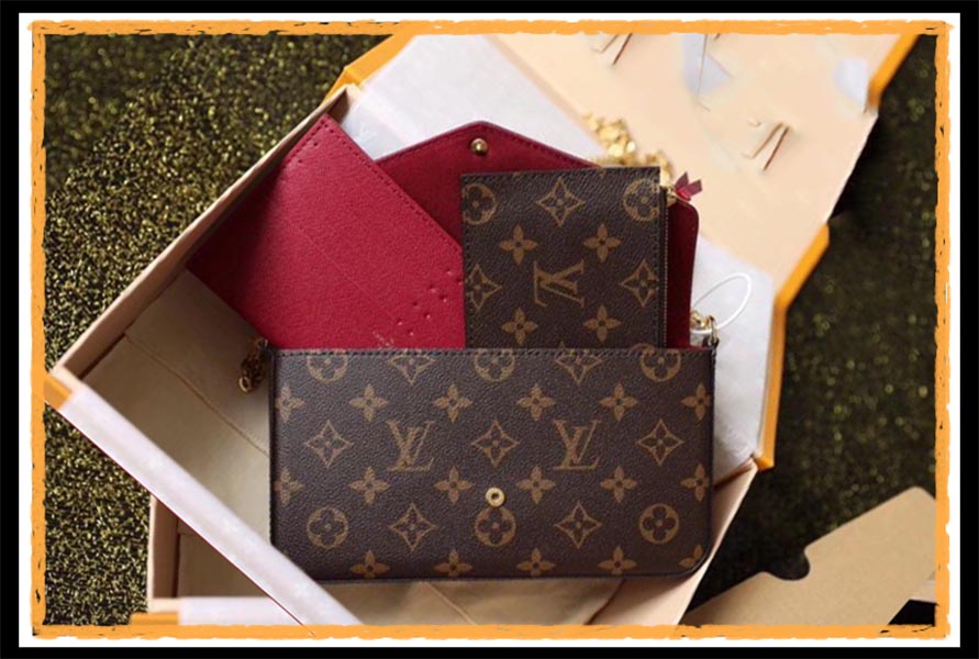 

lv LOUIS BAG VITTON 3 pcs set felicie Designers women's shoulder totes purses wallets crossbody backpack speedy ba