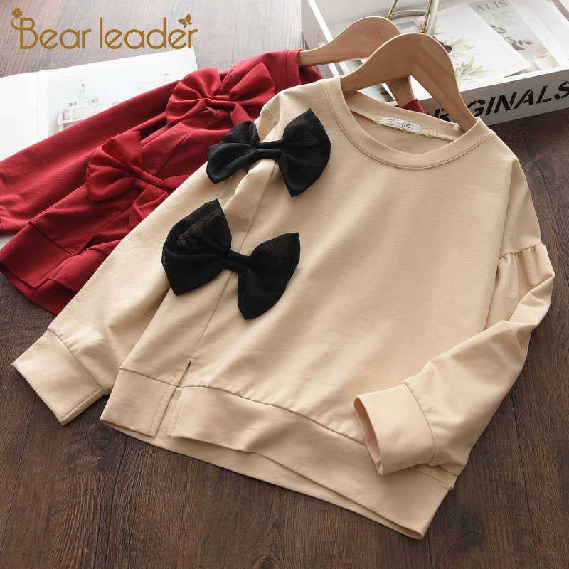

Bear Leader Girls Bowknot Sweatshirts 2-6Years Kids Long Sleeve Clothes Toddler Baby Princess Sweatshirt Childrens Outfits 210708, Az2512red wine